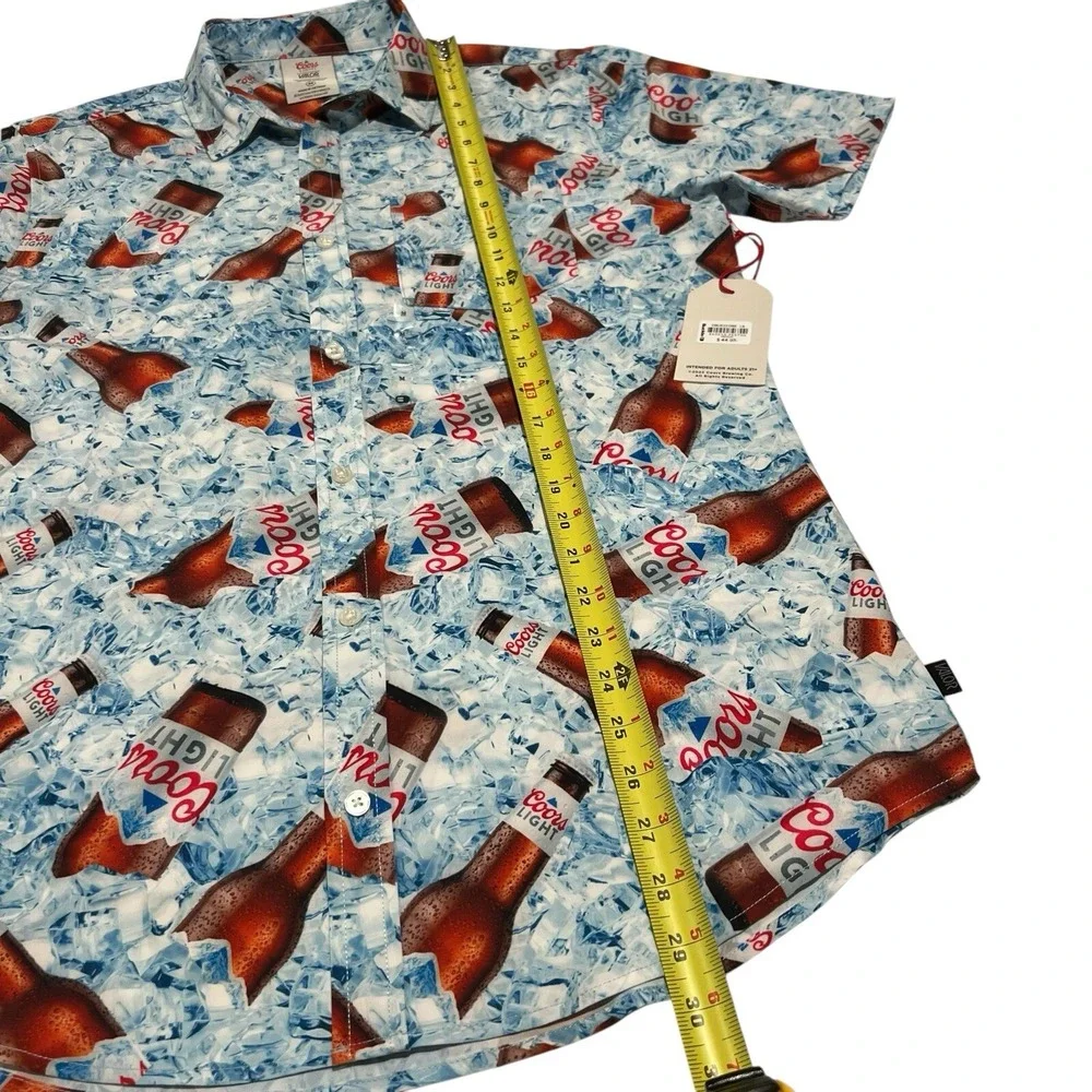 Coors Light Valor Collective Button Up Shirt Men's M Multicolor Short Sleeve NWT